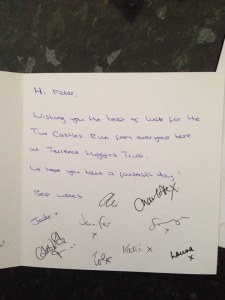 My Card from the great team at Terrance Higgins Trust 